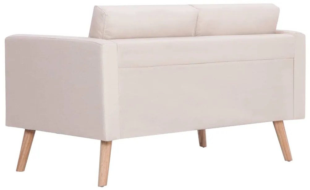 2 pcs conjunto de sofás tecido cor creme