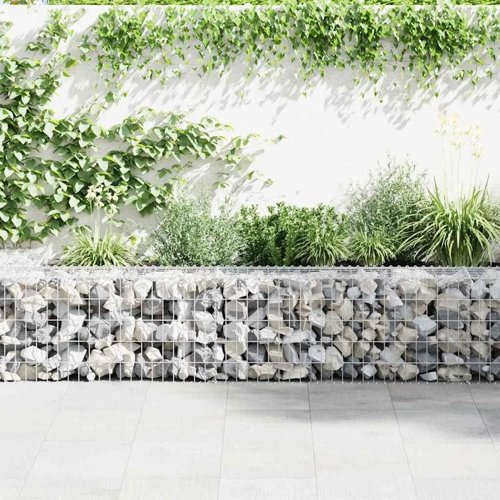 Muro gabião com tampas aço galvanizado 900x30x50 cm