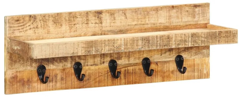 286469 vidaXL Cabide de parede 60x15x20 cm madeira de mangueira áspera maciça