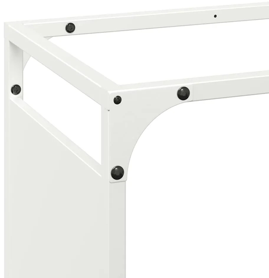 Suporte para lenha 44x28x65 cm aço laminado a frio branco