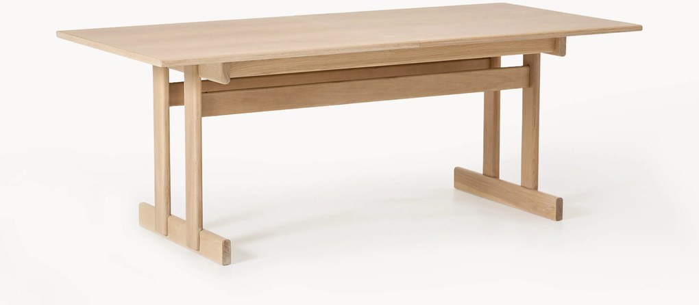 Mesa de jantar extensível em madeira de carvalho Brynn, vários tamanhos