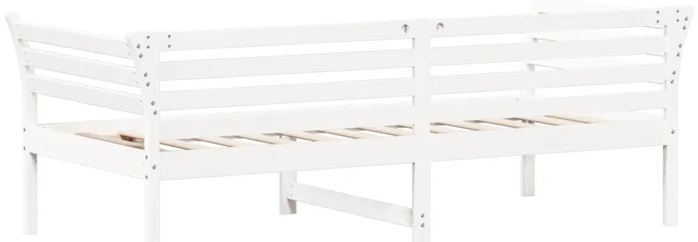 Sofá-cama sem colchão 80x200 cm madeira de pinho maciça branco