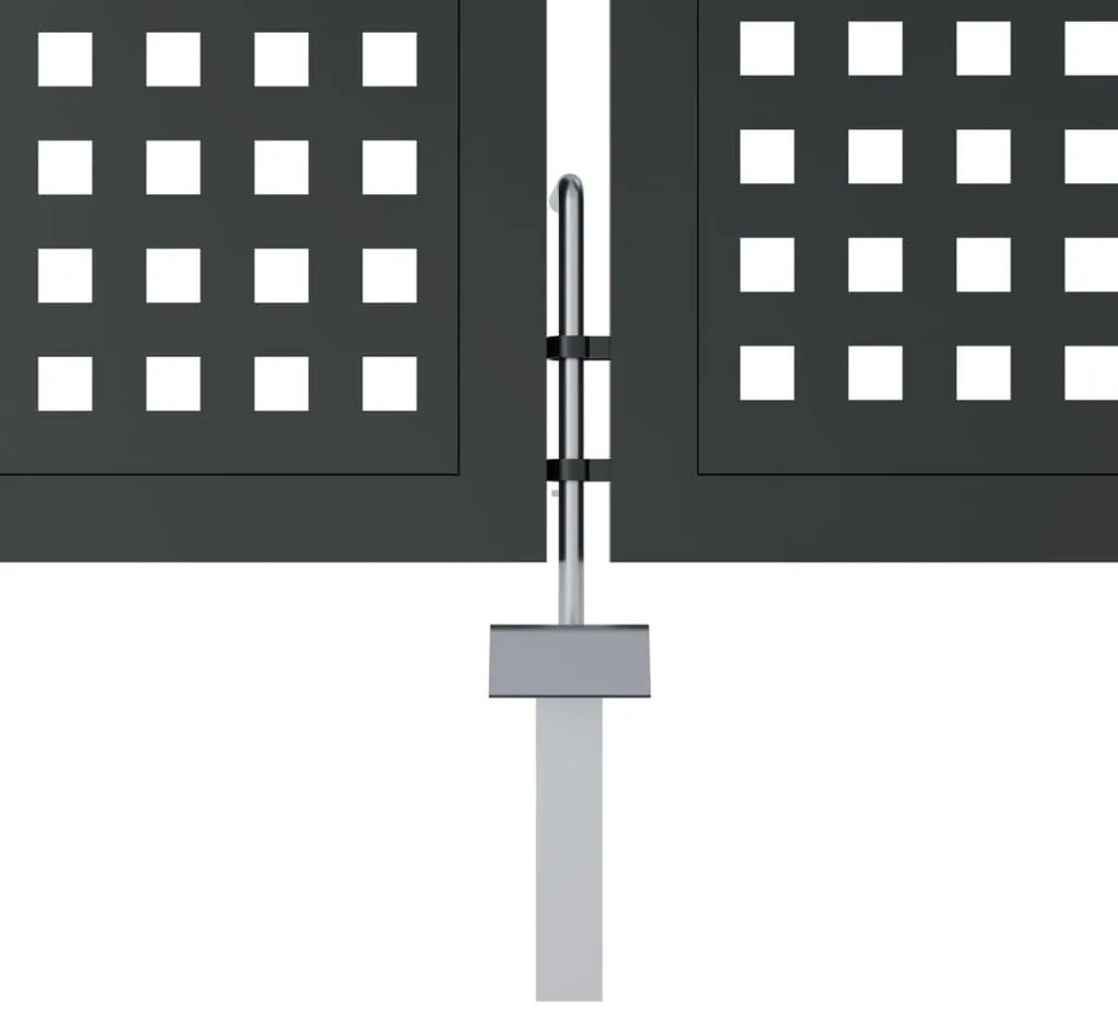Portão de jardim 300x125 cm aço antracite