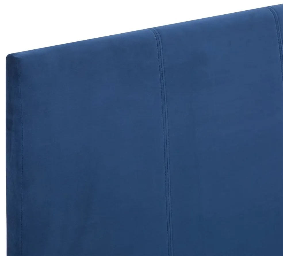 Estrutura de cama 180x200 cm tecido azul