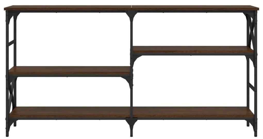 Mesa consola 150x29x76,5 cm derivados madeira carvalho castanho