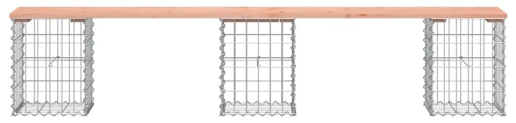 Banco jardim design gabião 203x31x42 cm madeira douglas maciça