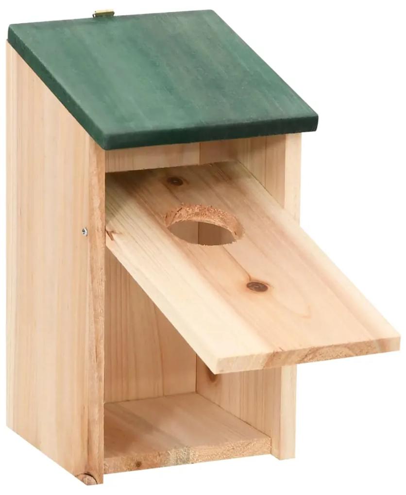 Casas para pássaros 4 pcs madeira 12x12x22 cm