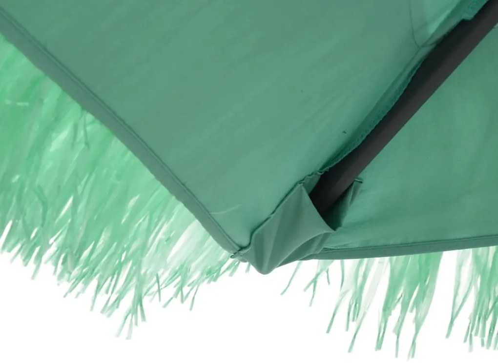Guarda-sol de jardim com poste de aço 288x288x225 cm verde