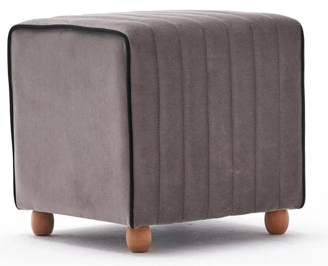 Pouffe Mona – Cinzento – 40x40x40 cm