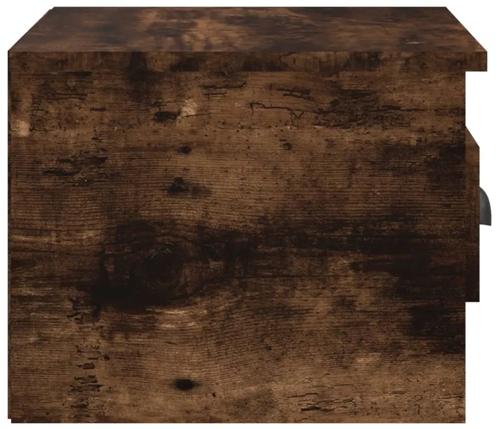 Mesa de cabeceira de parede 41,5x36x28 cm carvalho fumado