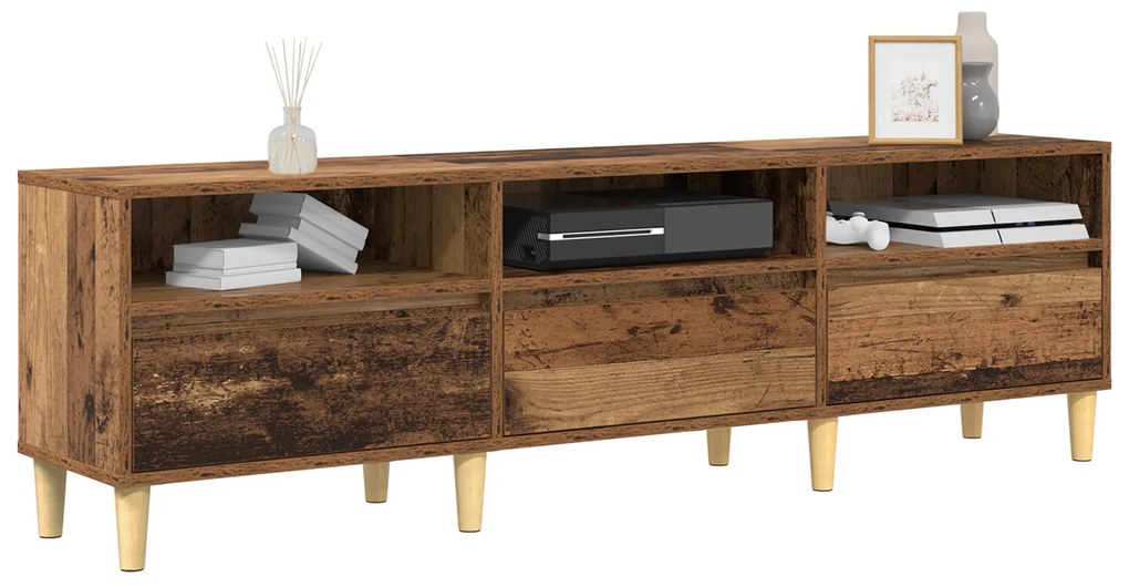 Gabinete para TV com gaveta Madeira antiga 150 x 30 x 44.5 cm