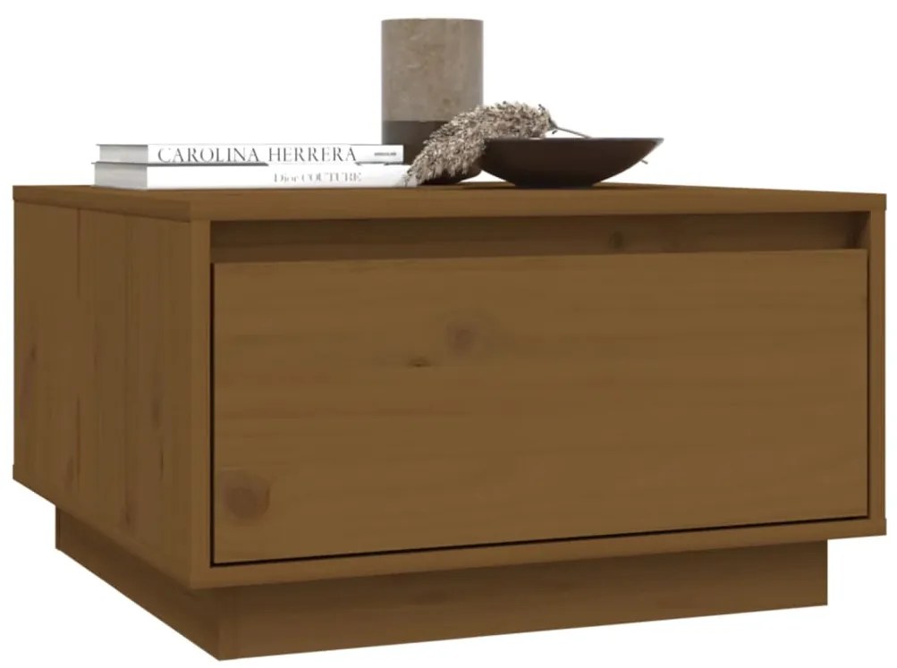Mesa de centro 55x56x32 cm pinho maciço castanho mel