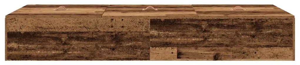 Cama com espaço pra guardar coisas da Madeira velha 90x190 cm, feita d