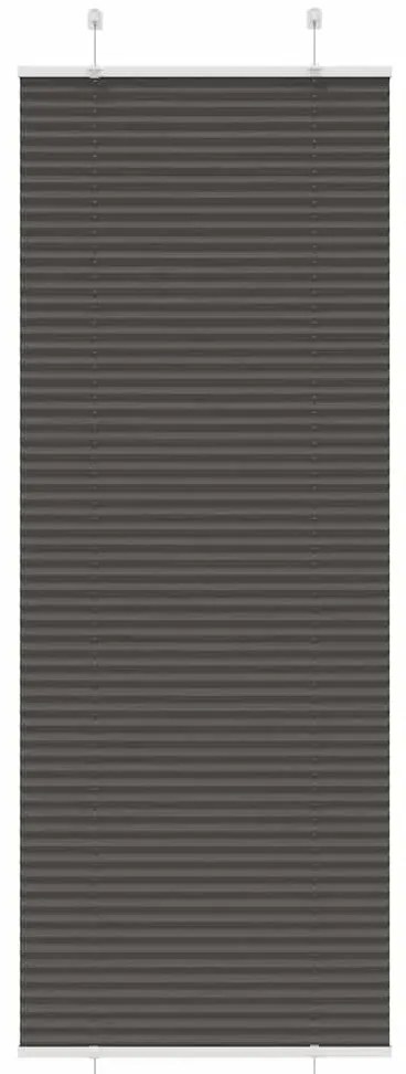 vidaXL Preto Plissada Cega 80x200 cm Largura Tecido 79,4 cm Poliéster
