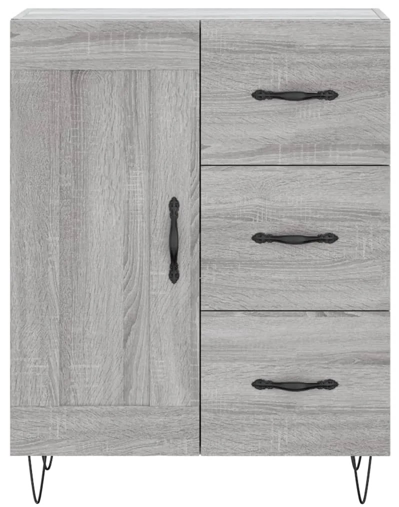 Armário alto 69,5x34x180 cm derivados de madeira sonoma cinza