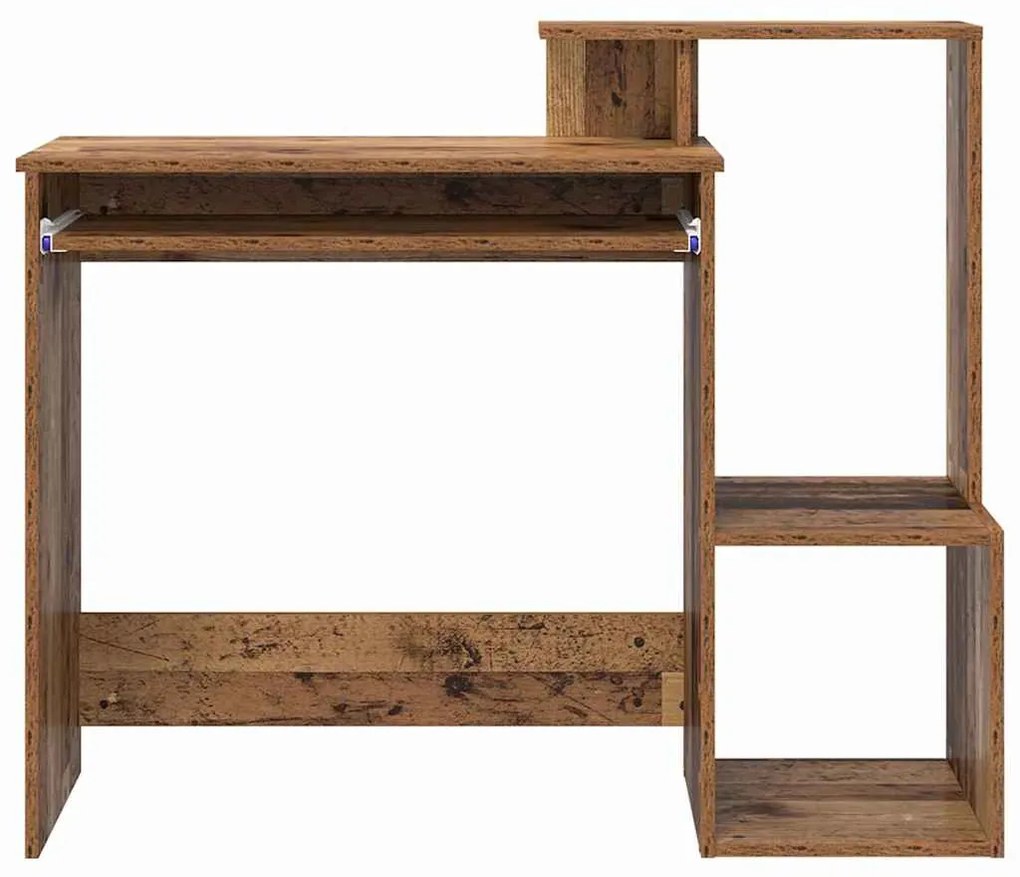 Mesa de Computador Castanha Madeira Antiga Madeira Engenheirada