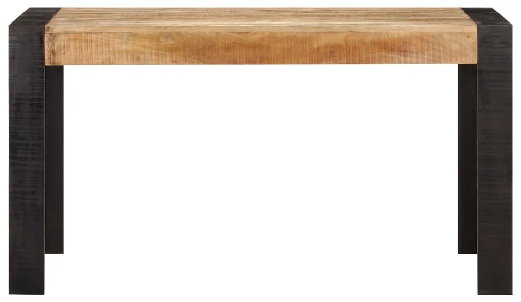 Mesa de jantar 140x70x76 cm madeira de mangueira áspera maciça
