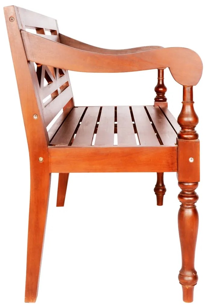 Banco Batávia 98 cm madeira maciça de mogno castanho escuro