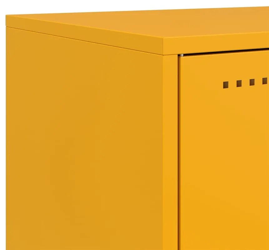 Móvel de TV 68x39x60,5 cm aço amarelo mostarda