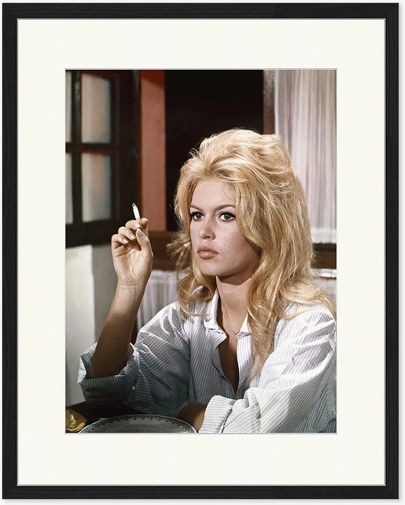 Fotografia emoldurada artesanal Brigitte Bardot