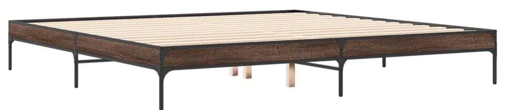 Estrutura de cama 200x200cm derivados madeira/metal