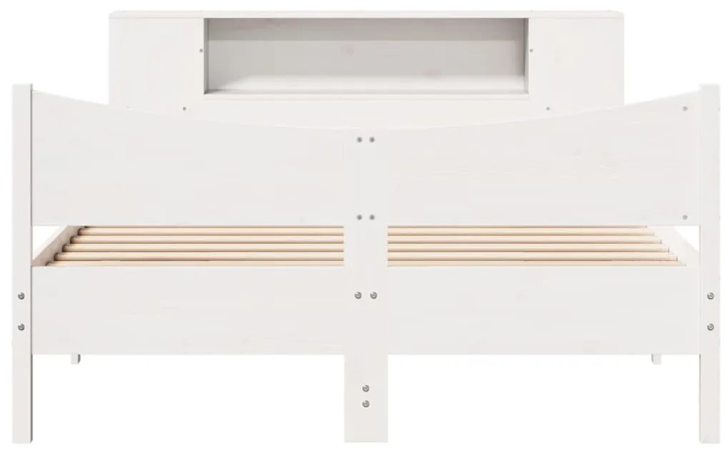 Cama sem colchão 120x190 cm madeira de pinho maciça branco