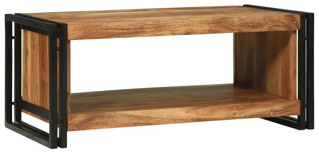 vidaXL Mesa de centro 90 x 50 x 38 cm Madeira Sólida de Acácia