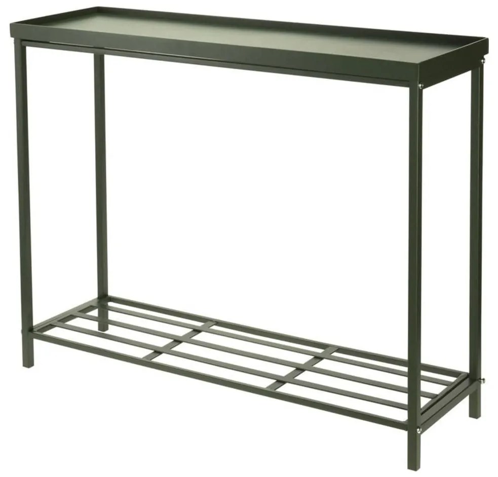 Suporte para plantas 75x23x60 cm verde-escuro mate