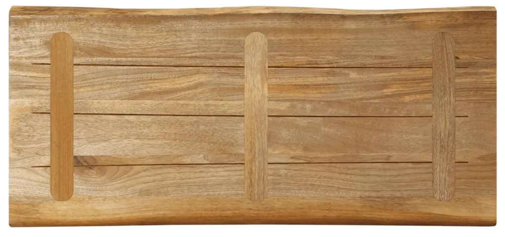 Tampo de mesa c/borda viva 100x40x3,8cm mangueira áspera maciça