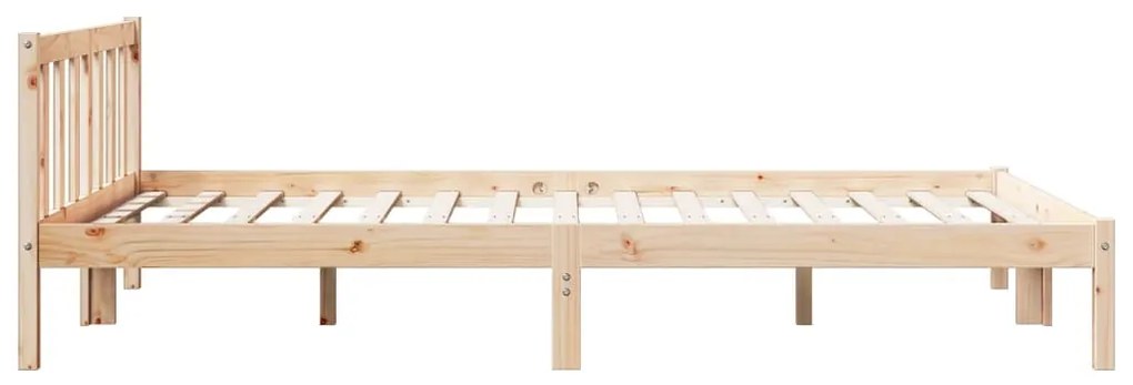 Cama extra longa sem colchão 140x210 cm madeira de pinho maciça