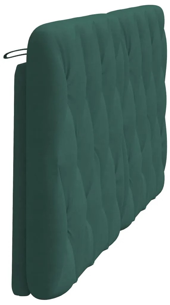 Almofadão de cabeceira 160 cm veludo verde-escuro