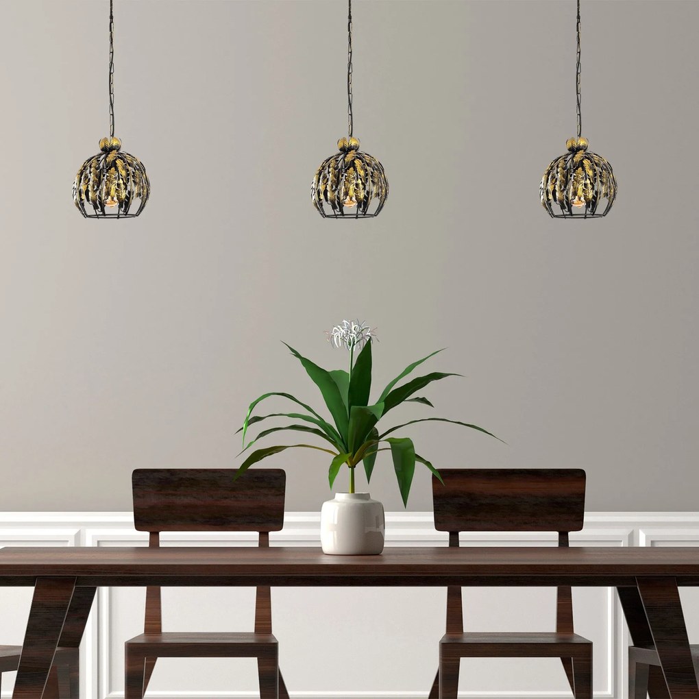 Candeeiro Chandelier Endustriyel – Multicolor – 16 x 16 x 42 cm
