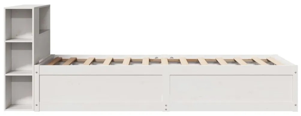 Cama sem colchão 90x200 cm madeira de pinho maciça branco