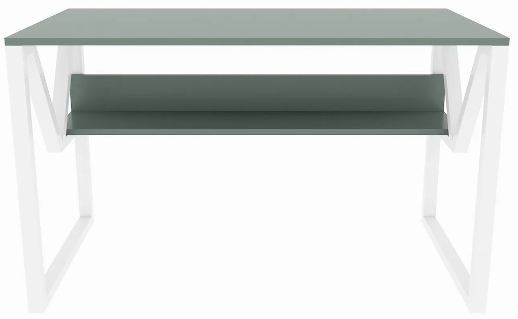 Secretária Lona – Verde e Branco – 120x72,8x60 cm