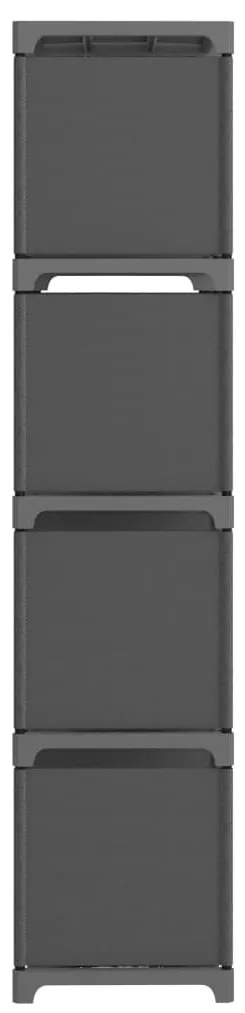Unidade de prateleiras 12 cubos 103x30x141 cm tecido cinzento