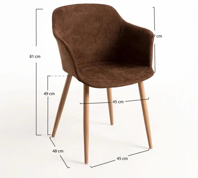 Cadeira Kivi Tecido - Marrom