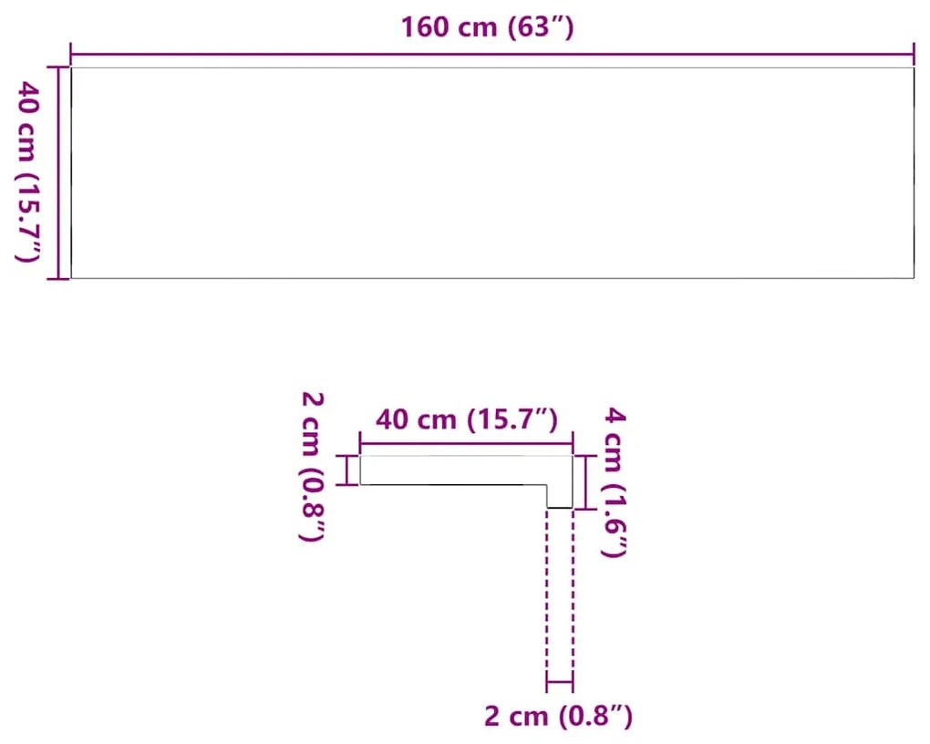 Soleiras da janela 2 pcs 160x40x2cm carvalho maciço não tratado