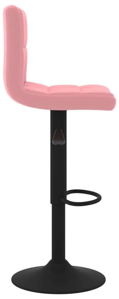 Bancos de bar 2 pcs veludo rosa