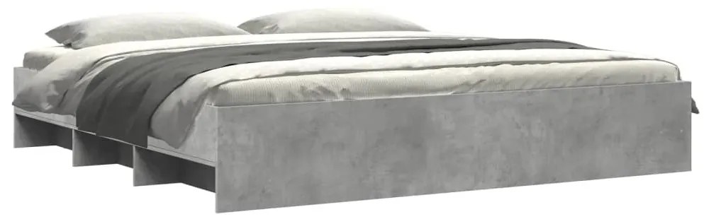 Estrutura cama s/ colchão 180x200cm cinza cimento