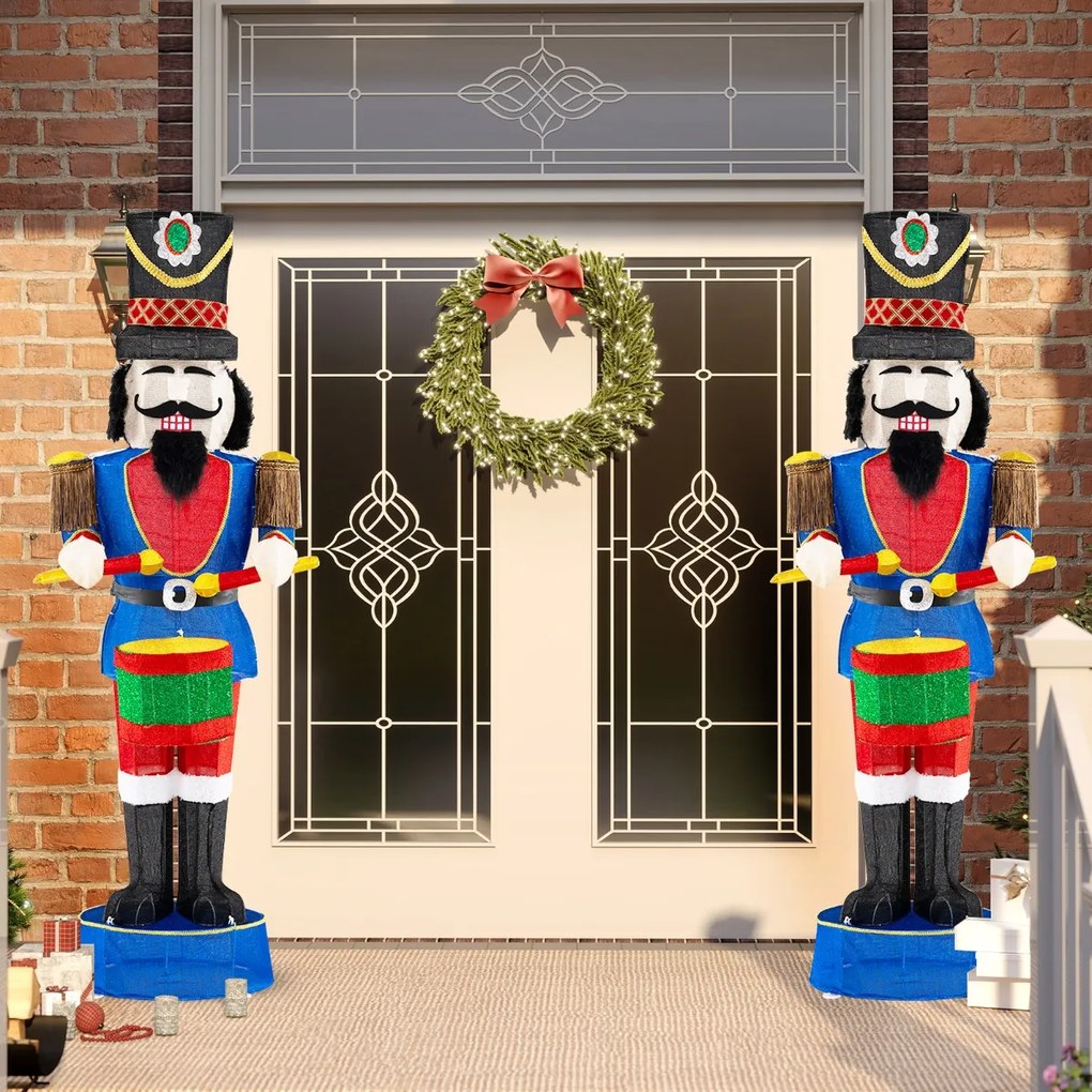 3 bolas de lanterna pré-iluminadas para pendurar decorações de Natal, 732 luzes LED brilhantes, abraçadeiras e estacas de chão