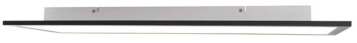 Candeeiro de teto preto 80 cm com LED e comando remoto - Live Moderno