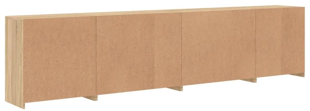 Aparador com luzes LED 283x37x67 cm carvalho sonoma