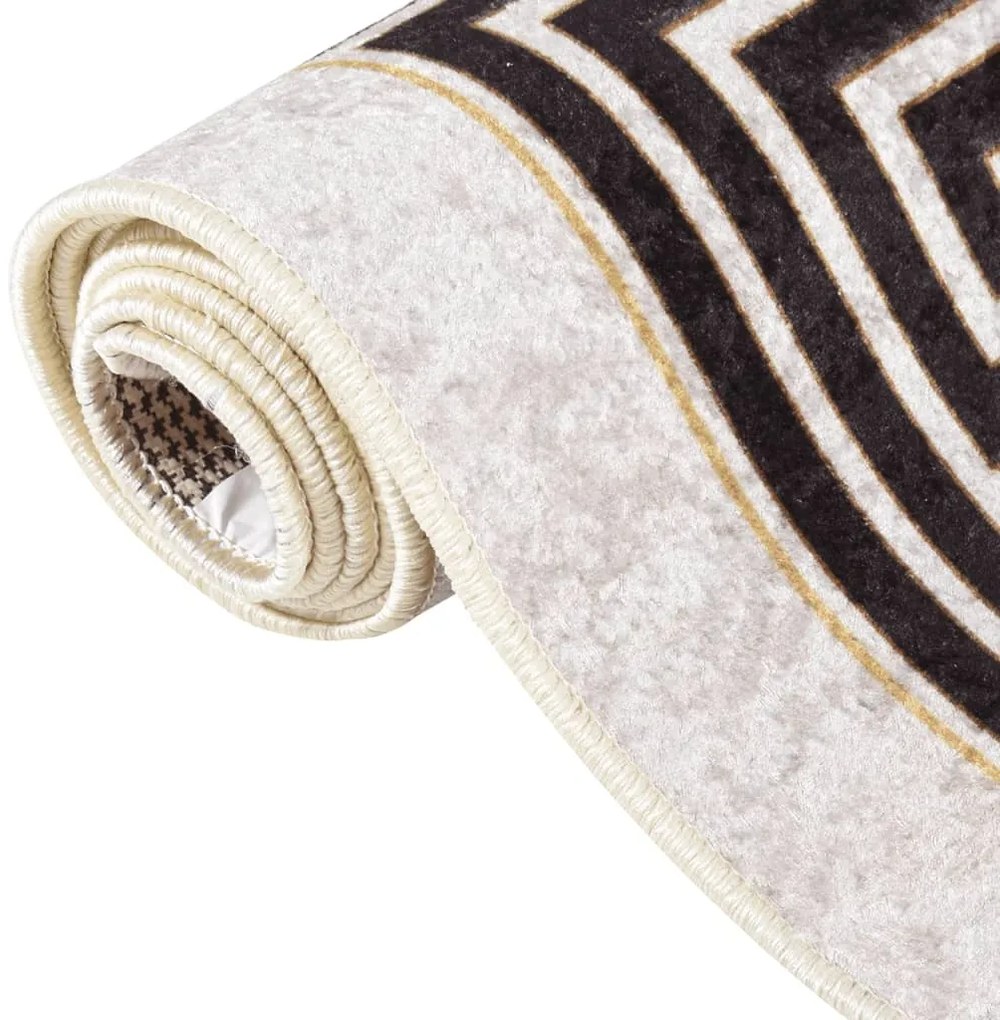 Tapete lavável antiderrapante 80x150 cm bege-claro