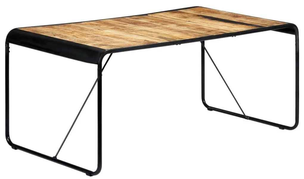 Mesa de jantar 180x90x76 cm madeira de mangueira maciça áspera