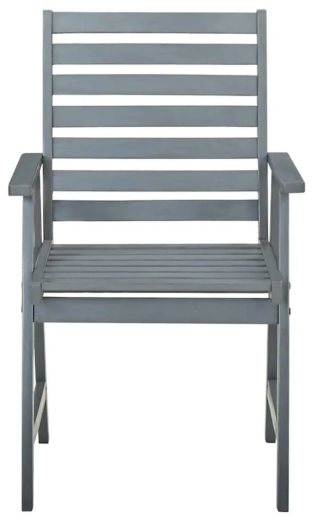Cadeiras de jantar p/ jardim 3 pcs c/ almofadões acácia maciça