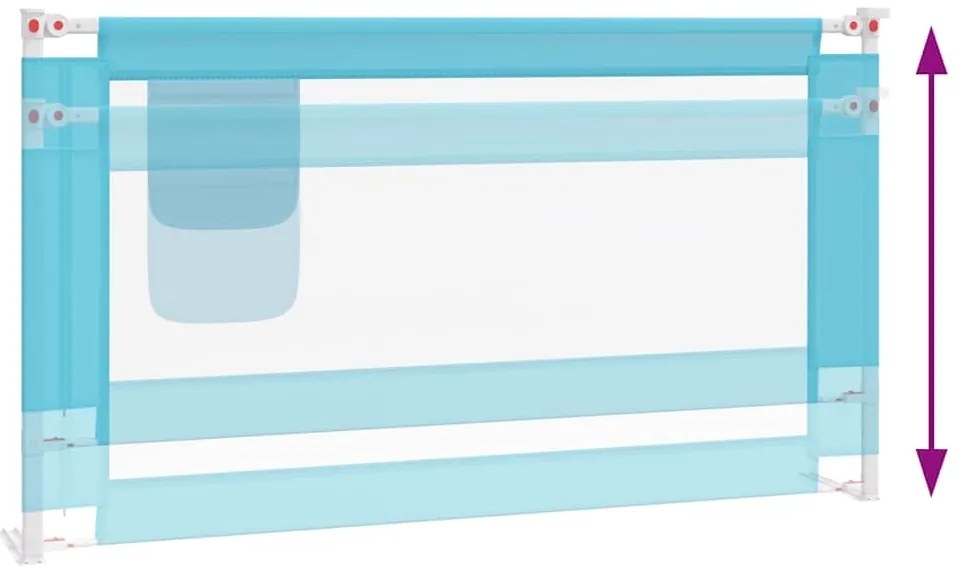 Barra de segurança p/ cama infantil tecido 150x25 cm azul
