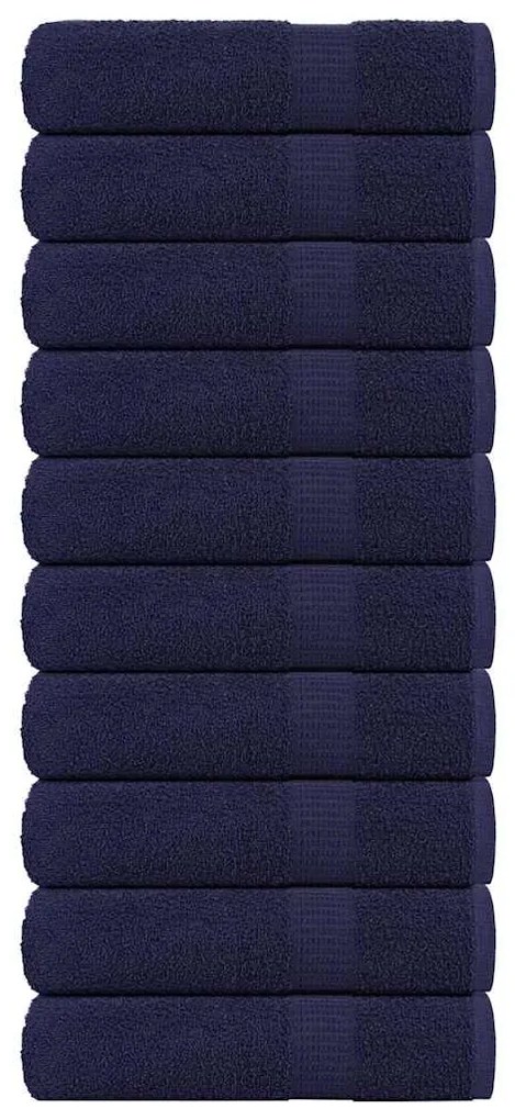 vidaXL Toalhas banho FROGN 10pcs 70x140 cm 360 g/m² azul marinho