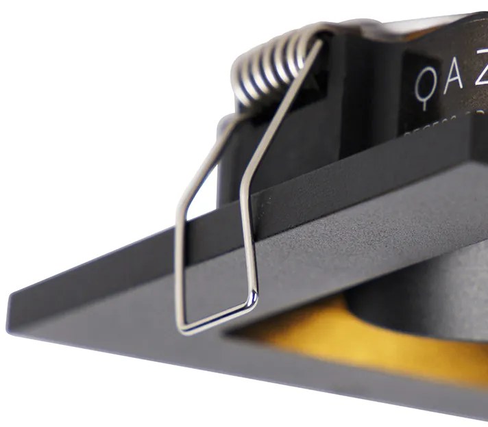 Conjunto de 10 focos embutidos pretos ajustáveis - Qure