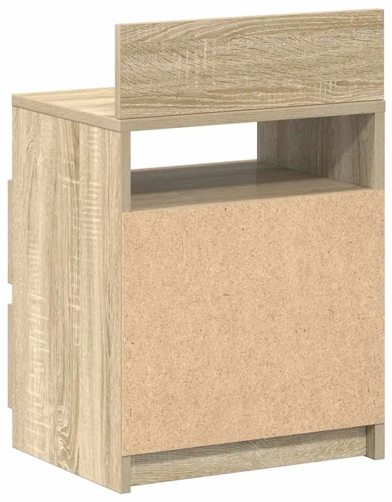 Mesas de cabeceira 2pcs com 2gavetas 40x33x60cm carvalho sonoma