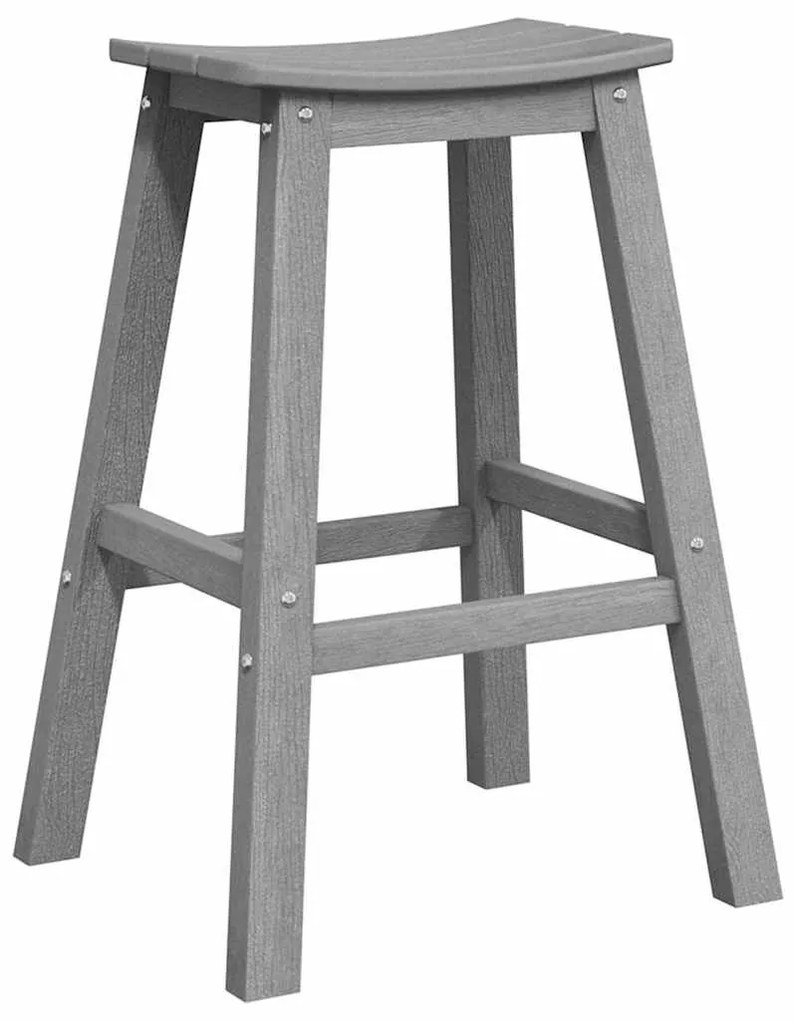 Banquetas 2 pcs Cinzento-Claro HDPE